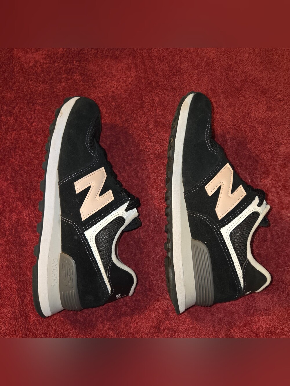 Grandpacore 574 New Balance Sneakers Size 7.5 Black & Pink
